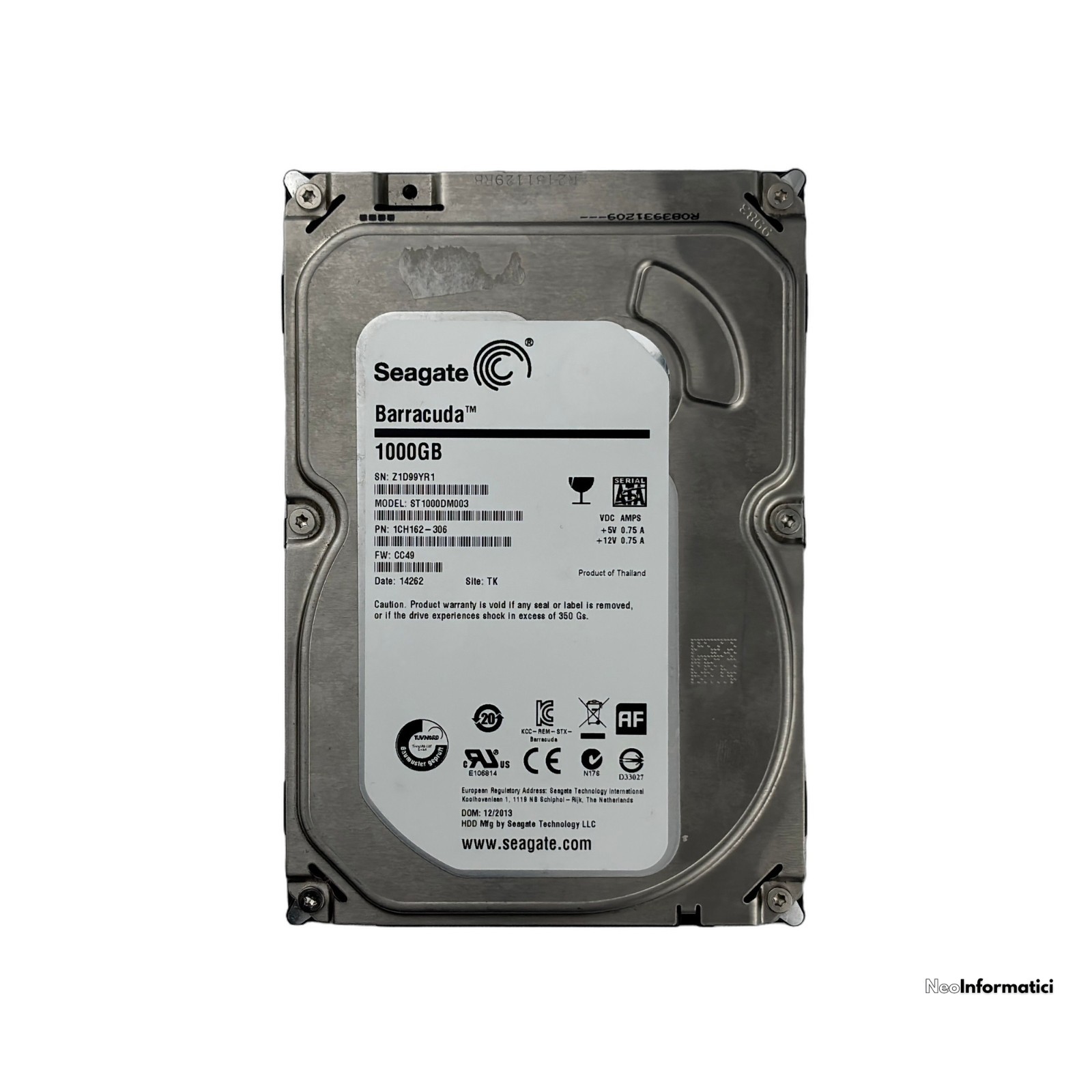 Segate Barracuda WD Green 1TB SATA 3.5" SATA HDD Working Desktop Hard Drive