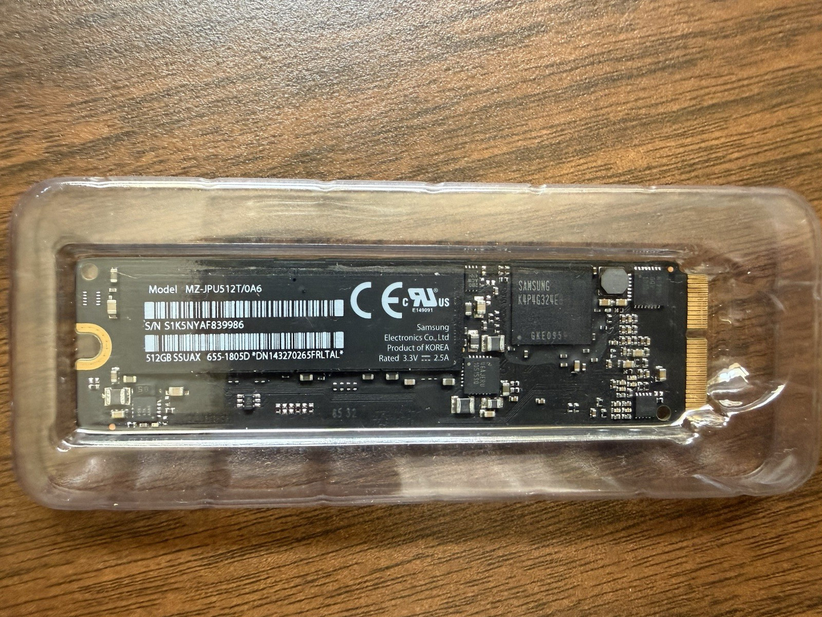 Samsung 512GB, Internal, MLC PCI Express 3.0 x4 SSUBX (655-1859H) Solid State...