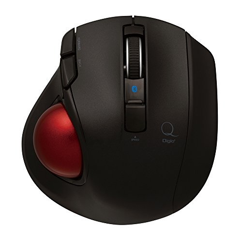 Nakabayashi Digio 2 Q Small Trackball Bluetooth Mouse Quiet 5 Button Black 48372
