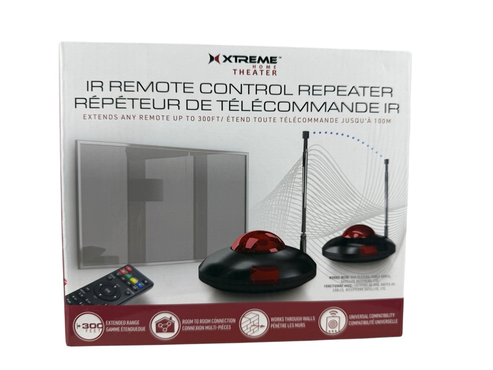 Xtreme Home Theater IR Remote Control Repeater Extender 300Ft