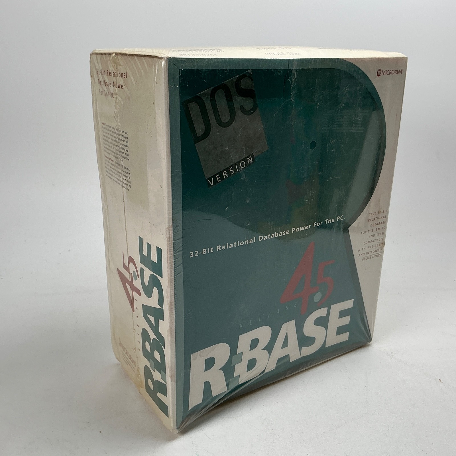 Microrim RBase 4.5 DOS Version Vintage Computer Software NEW Sealed