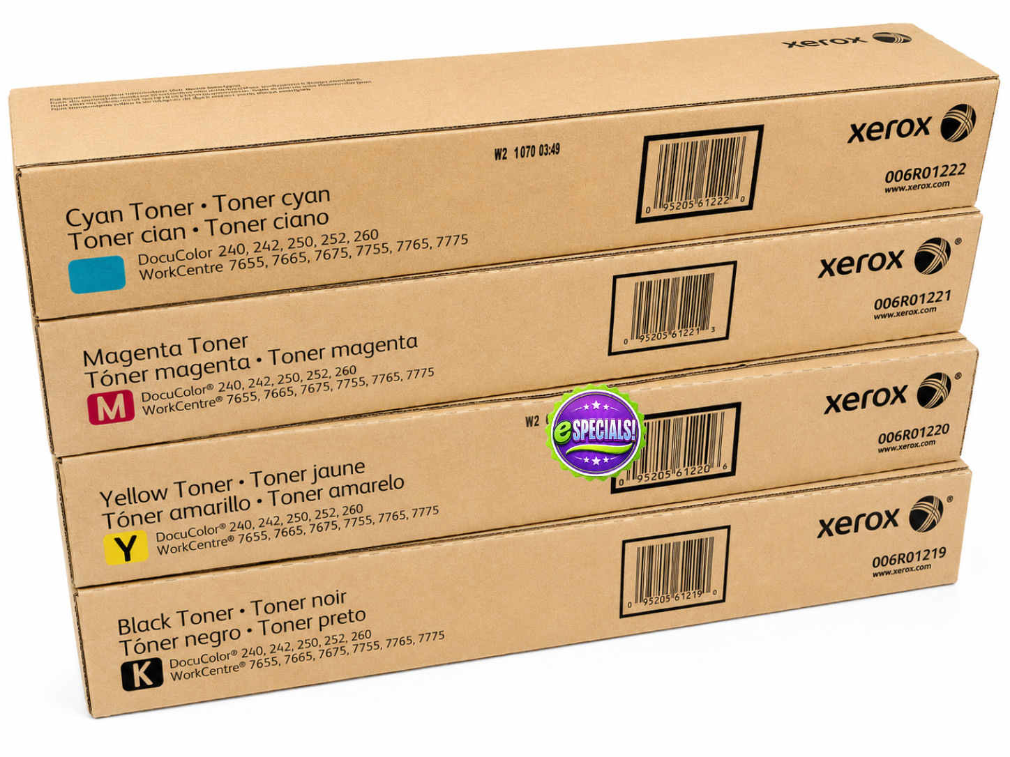 Genuine Xerox Toner Set 006R01219, 006R01220, 006R01221, 006R01222, We Ship Fast