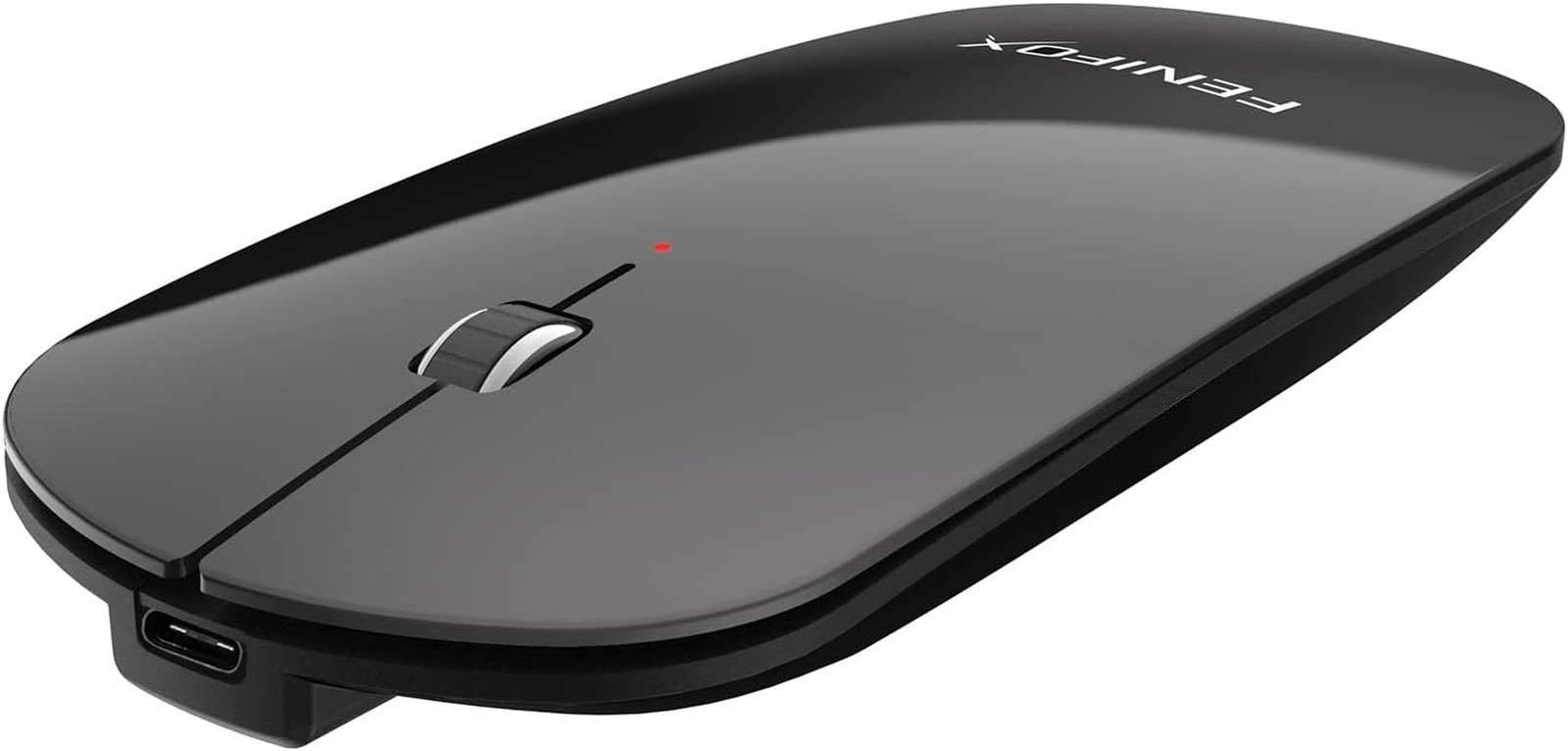 FENIFOX Wireless Bluetooth Mouse, Ultra-Thin Flat and Slim Silent USB-C Recharge