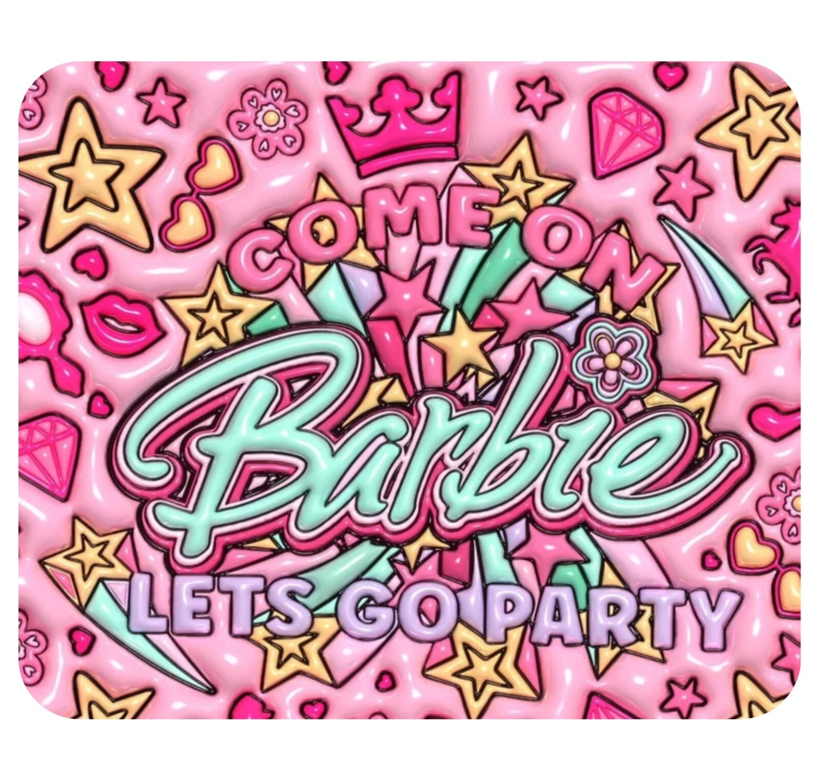 Nipichsha Sublimation Mouse Pad with Non-Slip Rubber Base -  BARBIE