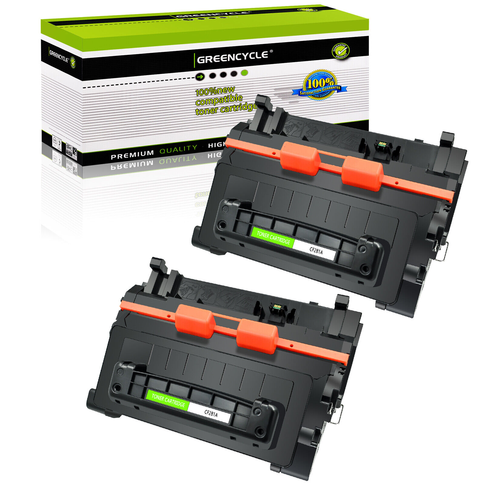 Greencycle 2PK CF281A 81A Toner fit for HP use in Laserjet Enterprise MFP M604