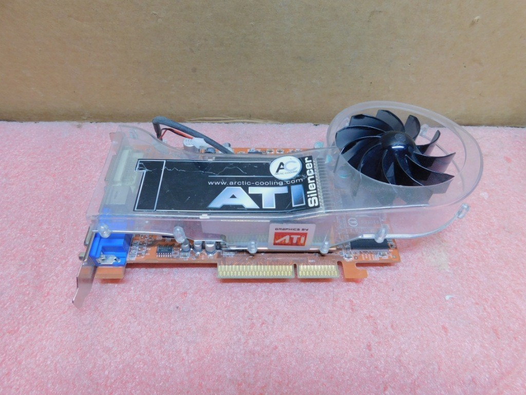 ABIT R9600XT-VIO AGP Video Card w/ Arctic Cooling Silencer -- VGA / DVI