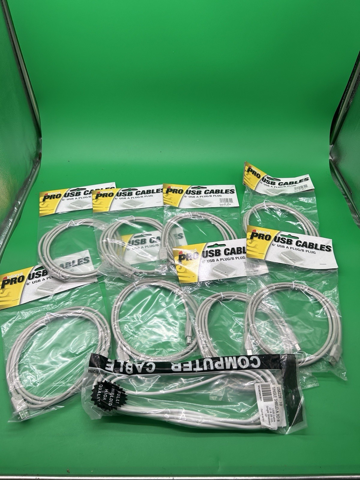 Inland 6-foot USB Type-A to Type-B cables 