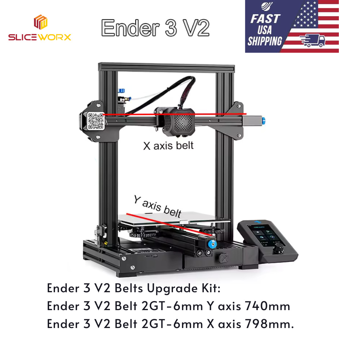 Creality  X+Y Axis X 798Mm+Y 740Mm Closed-Loop Timing Belt for Ender 3 V2/V2 Neo