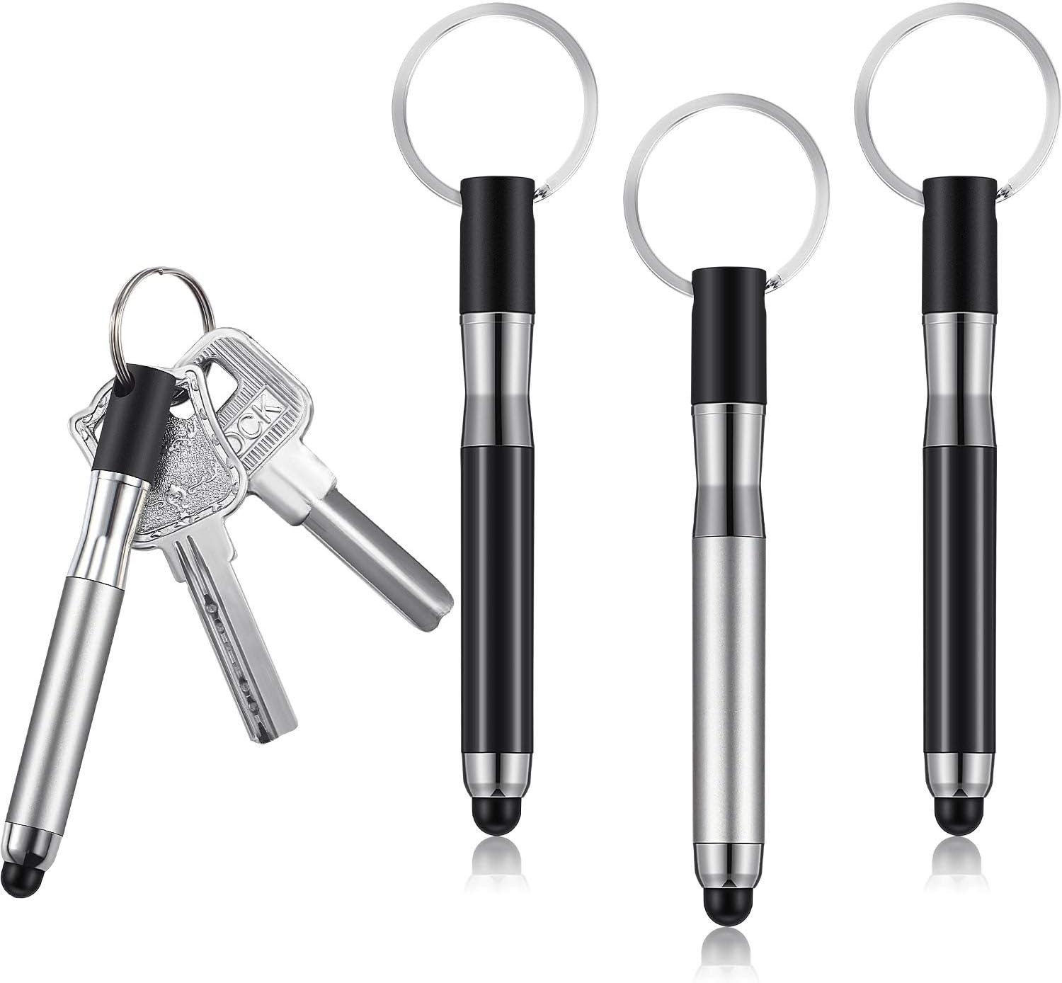 Stylus Pen Keychain (4 Pieces ) - No Touch,3-in-1 Accessory - Mini Stylus Keycha