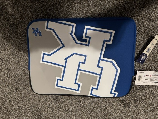 Blue & White Graphic Print Sleeve Case, Universal Compatible Laptop/Tablet.