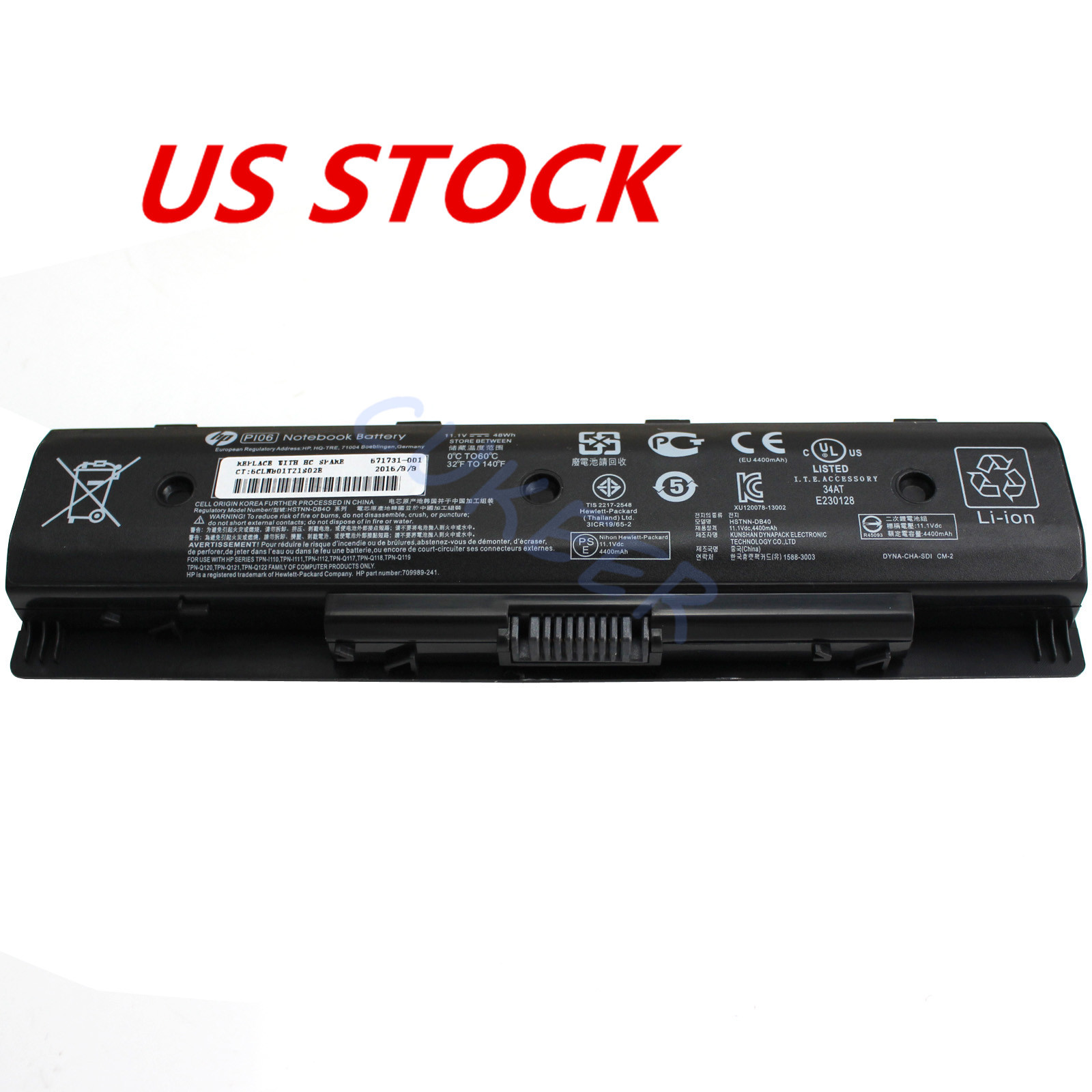 PI06 Battery For Envy 15 15T 17 710417-001 HSTNN-YB40 Pavilion 14 15