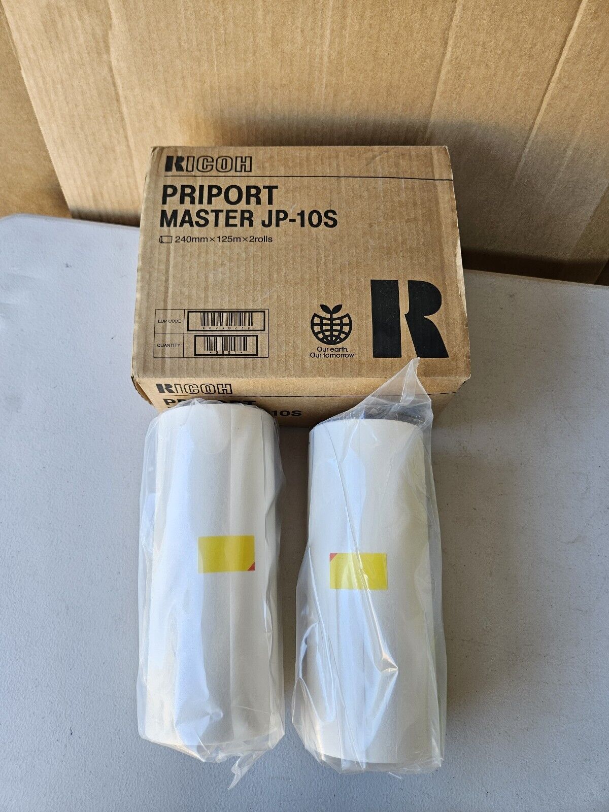 2 Genuine Ricoh JP-10S 893023 Master Rolls For DX3340 DX3343 JP1030 Duplicators