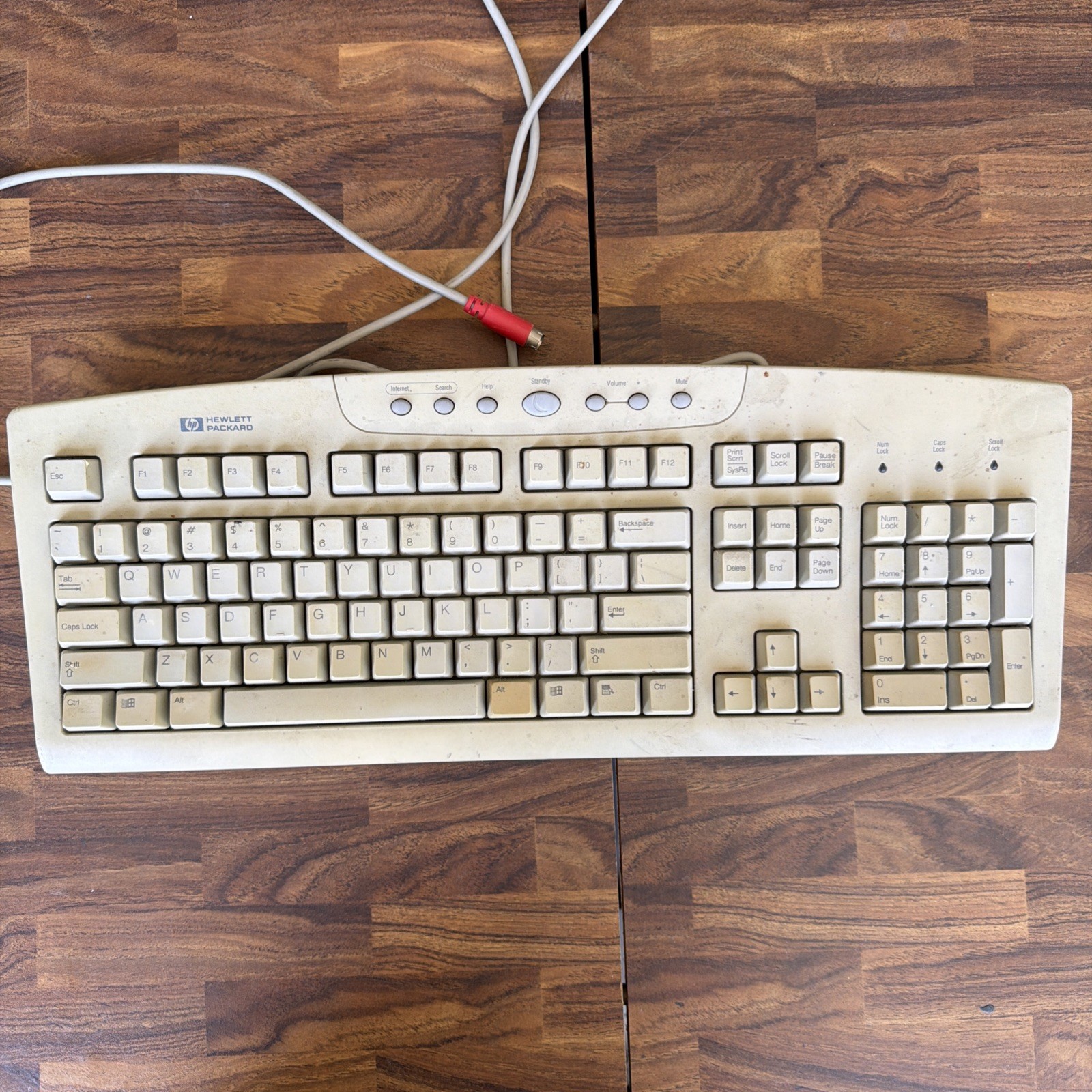VINTAGE HEWLETT PACKARD HP PS/2 WINDOWS KEYBOARD P/N: 5183-7399 