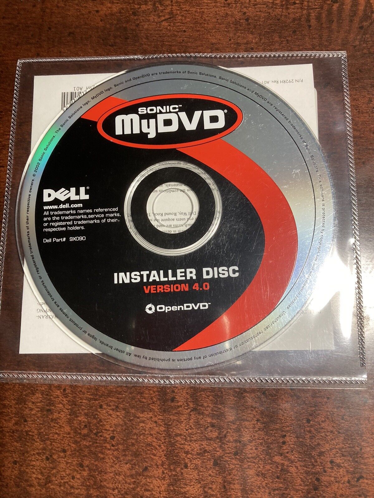 Sonic MyDVD Installer Disc Version 4.0 Dell ~ original owner never opened