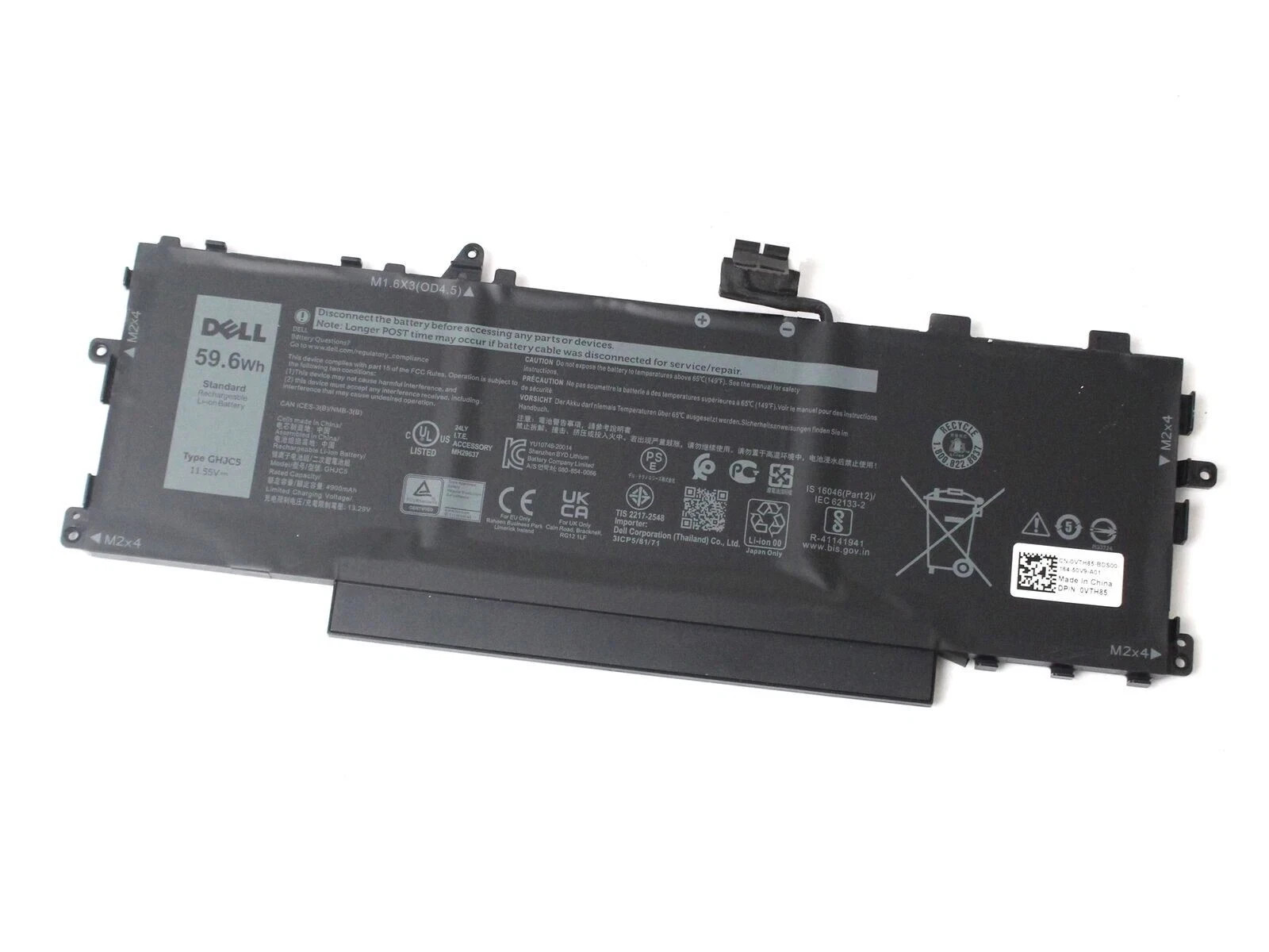Genuine Dell Latitude 9420 9430 59.6WH 3 Cell Laptop Battery GHJC5 0VTH85