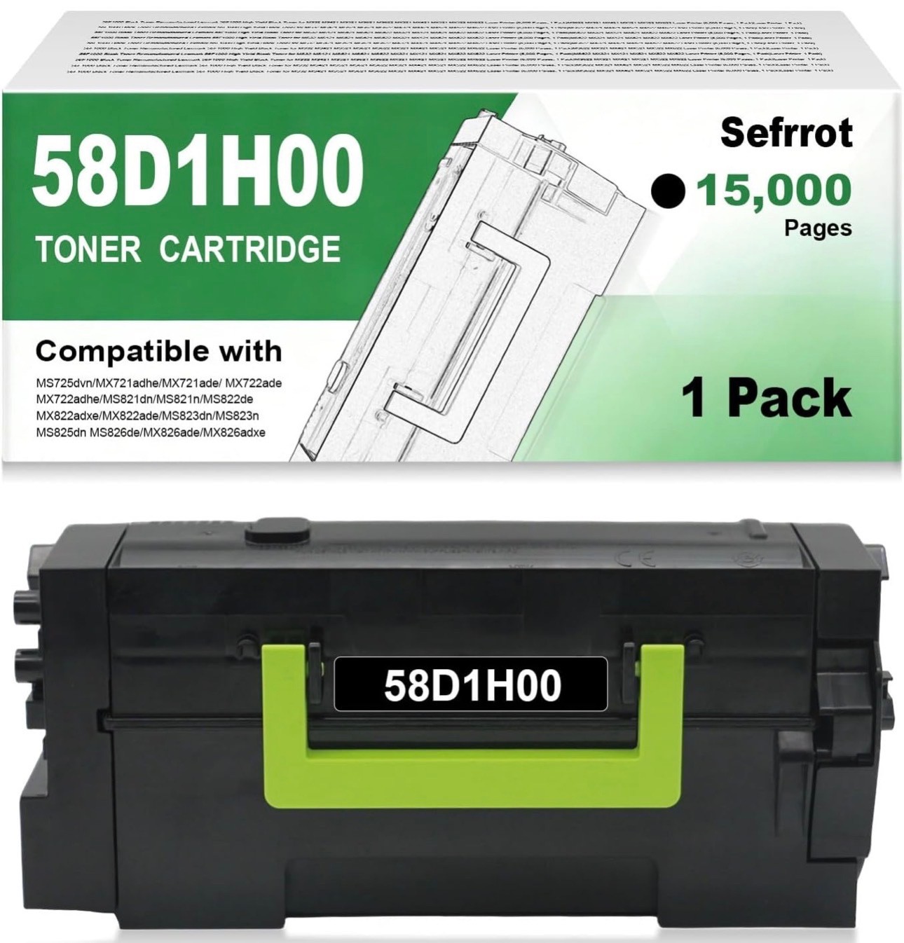 50F1H00 For Lexmark Compatible 501H TonerCartridge Black High Yield 15,000 pages