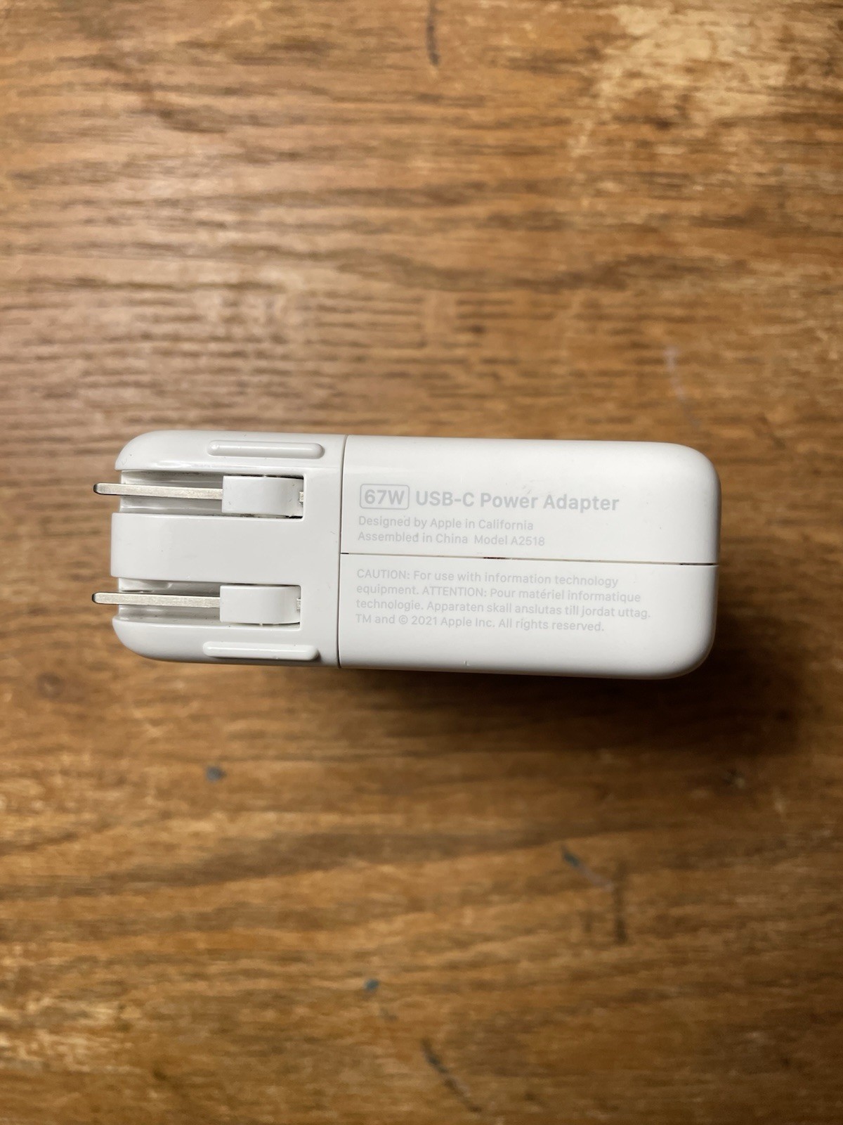 67W Genuine Original Apple Power Adapter Charger. Does Not Include Cable