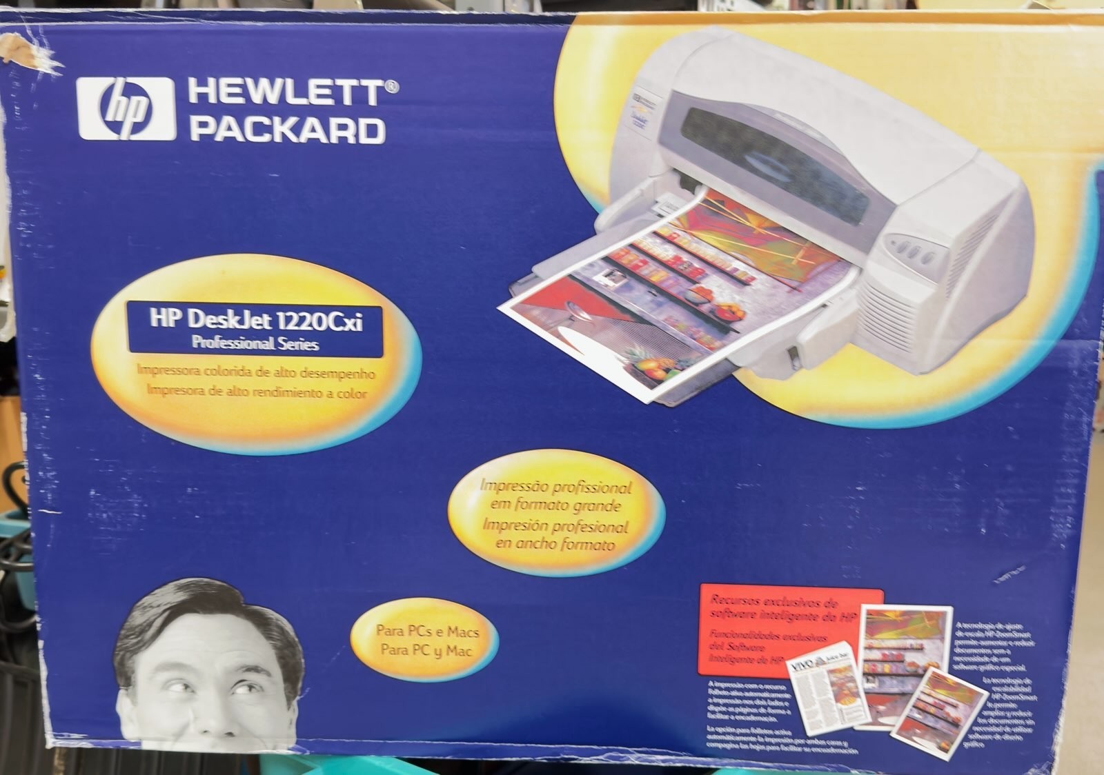 HP DeskJet 1220Cxi Wide Format 13x19 A3+ Color Inkjet Printer In Original Box