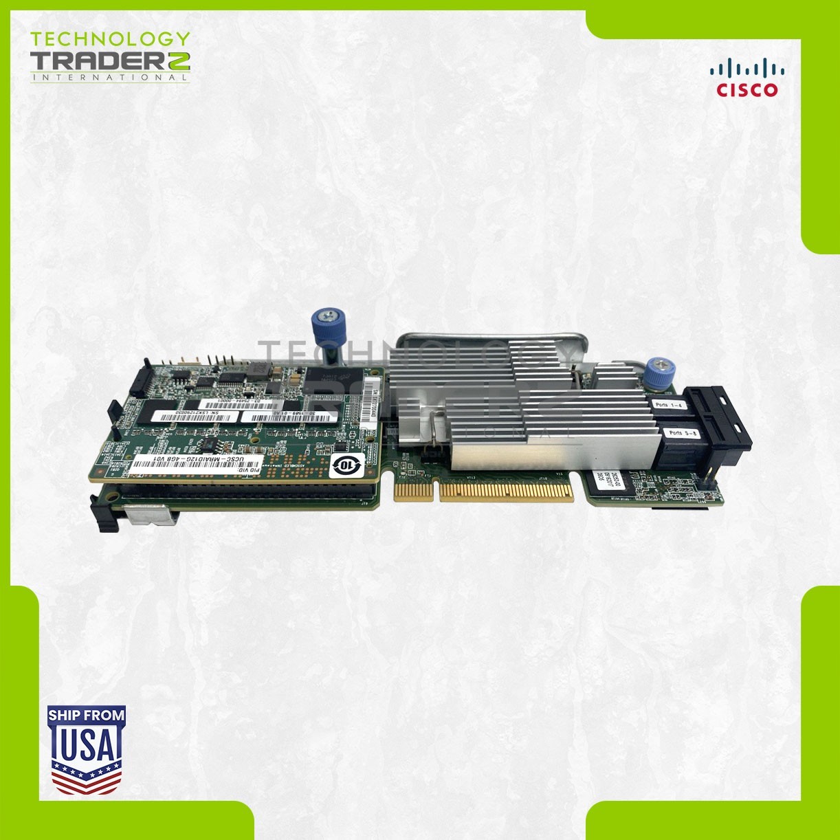 UCSC-MRAID12G V02 Cisco 12G SAS RAID Controller Card W/ 1x UCSC-MRAID12G-4GB V01