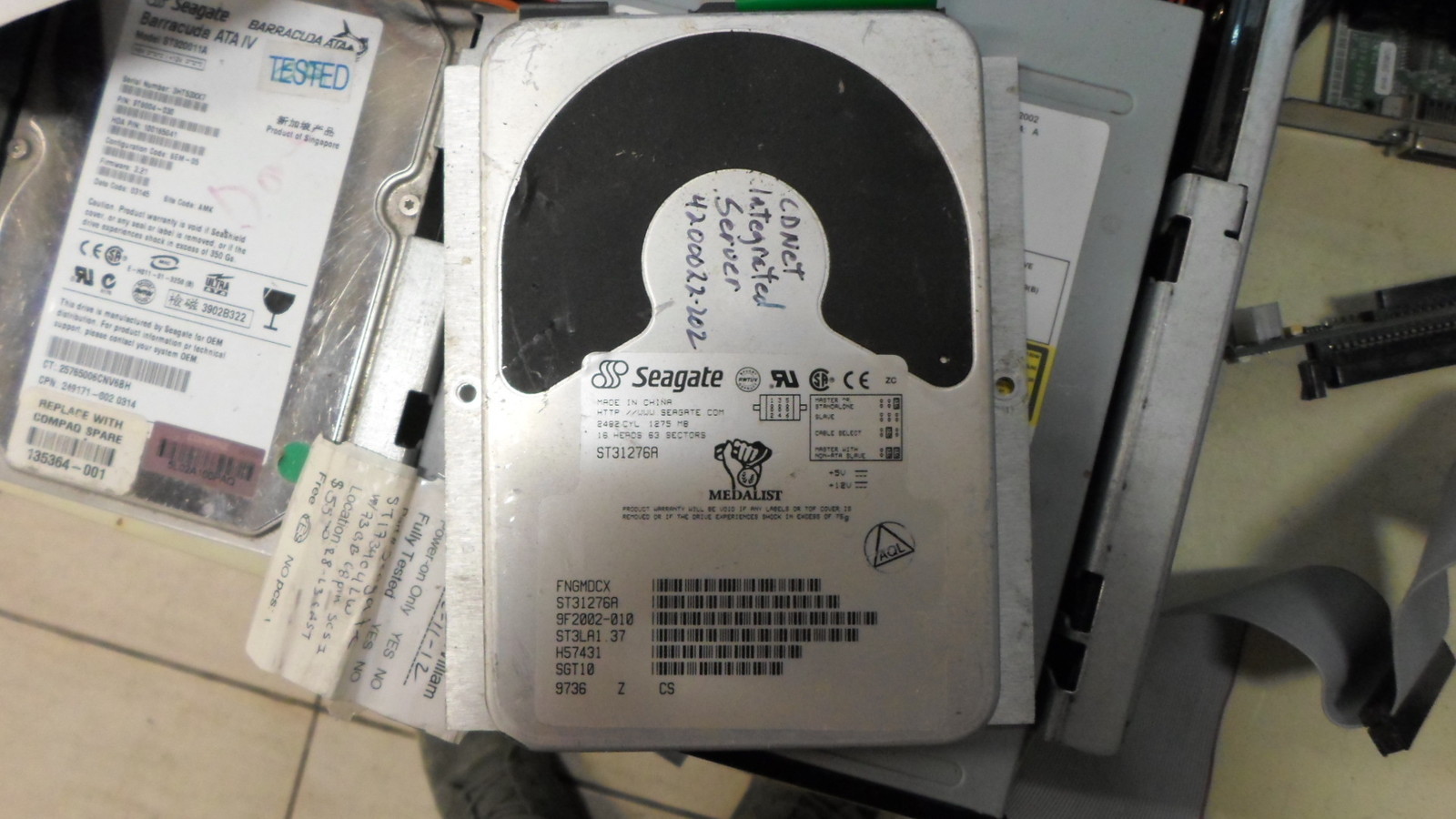 Seagate ST31276A 9F2002-010 1.2GB 4200 RPM IDE Medalist Hard Drive TESTED