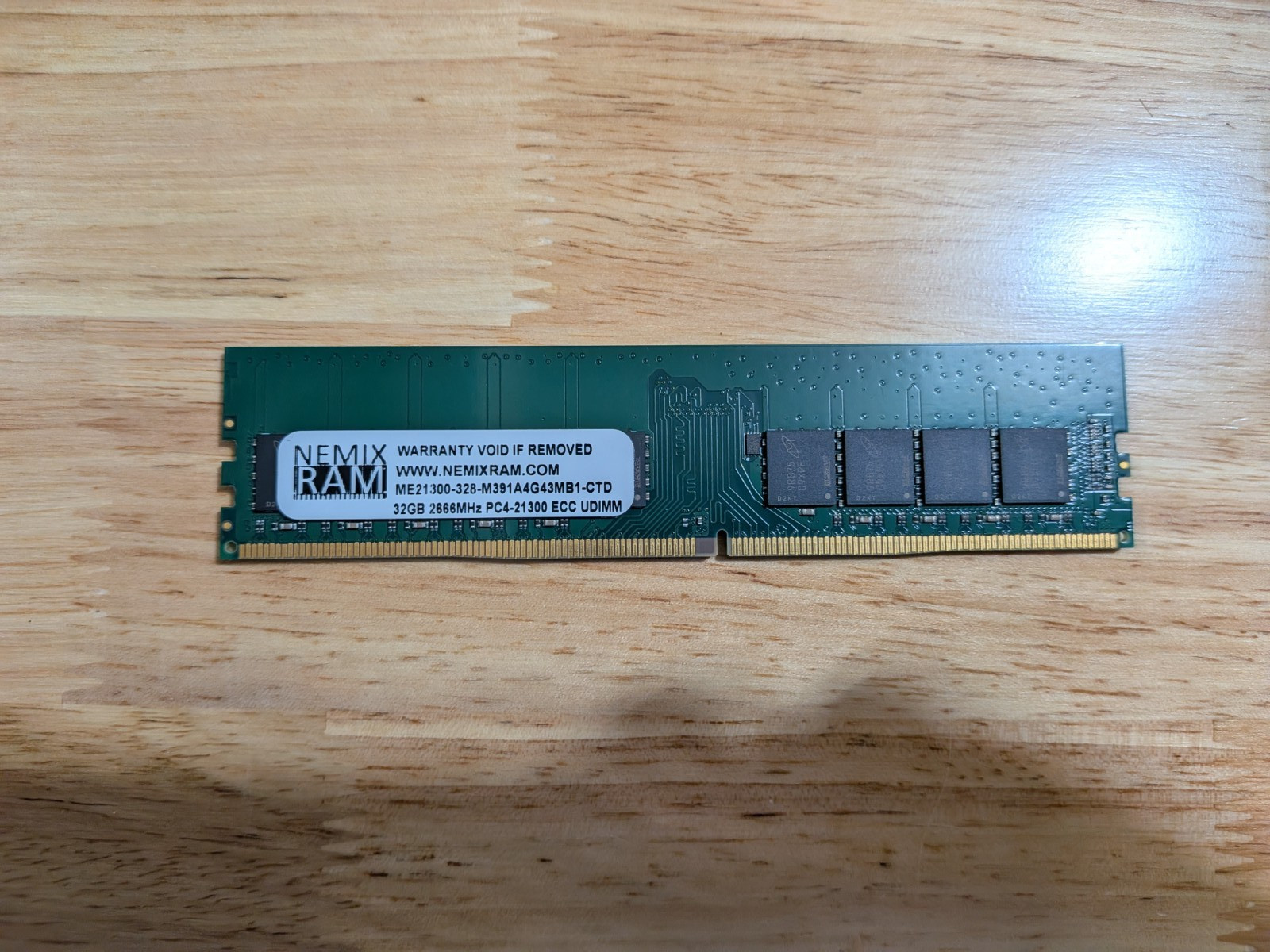 NEMIX RAM 32GB DDR4 2666MHz PC4-21300 ECC UDIMM 2Rx8 M391A4G43MB1-CTD