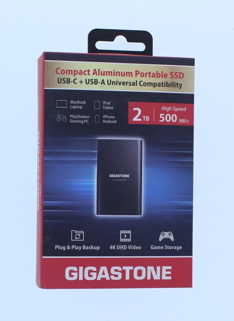 Gigastone 2TBCompact Aluminum Portable SSD
