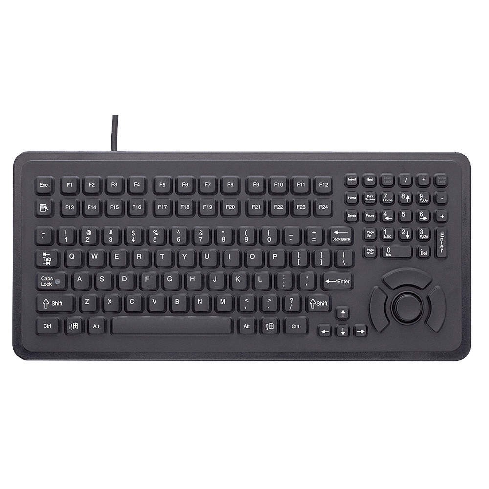IKEY PMU-5K-FSR-USB Keyboard,Black,0.62" H 33JP63