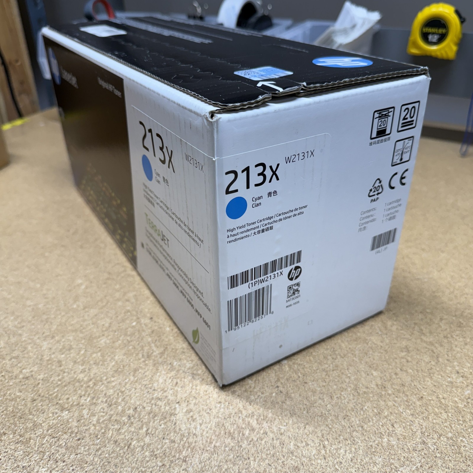 Genuine HP W2131X (213X) Cyan High-Yield Toner - Factory Sealed
