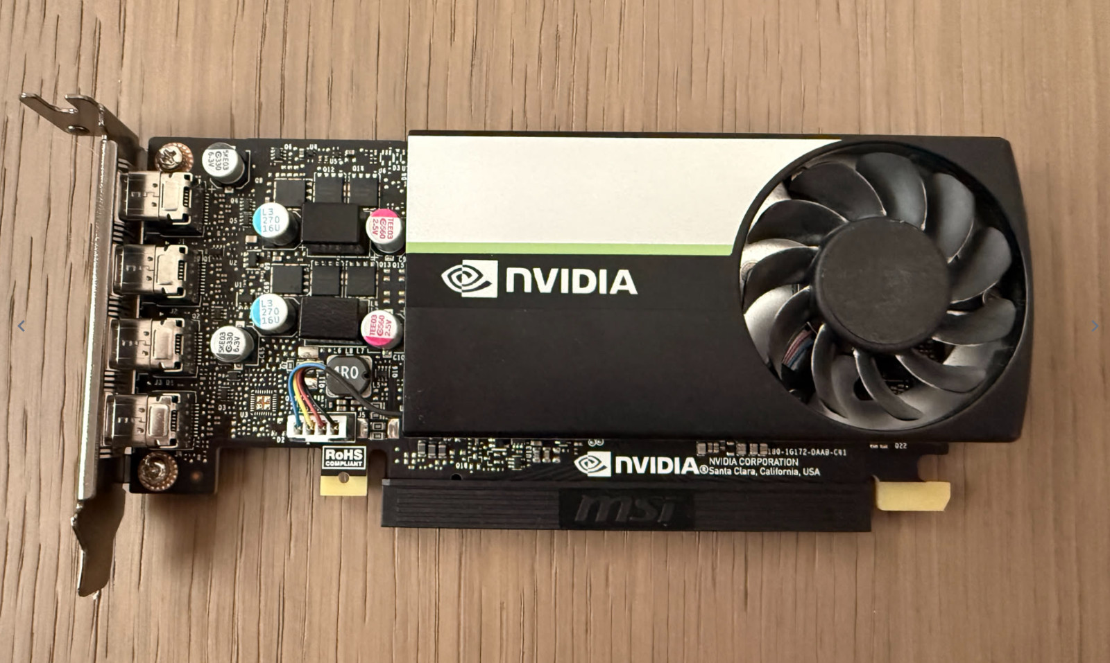 NVIDIA Quadro T1000 4GB GDDR6 PCI-E Mini DisplayPort Graphics Card Low profile