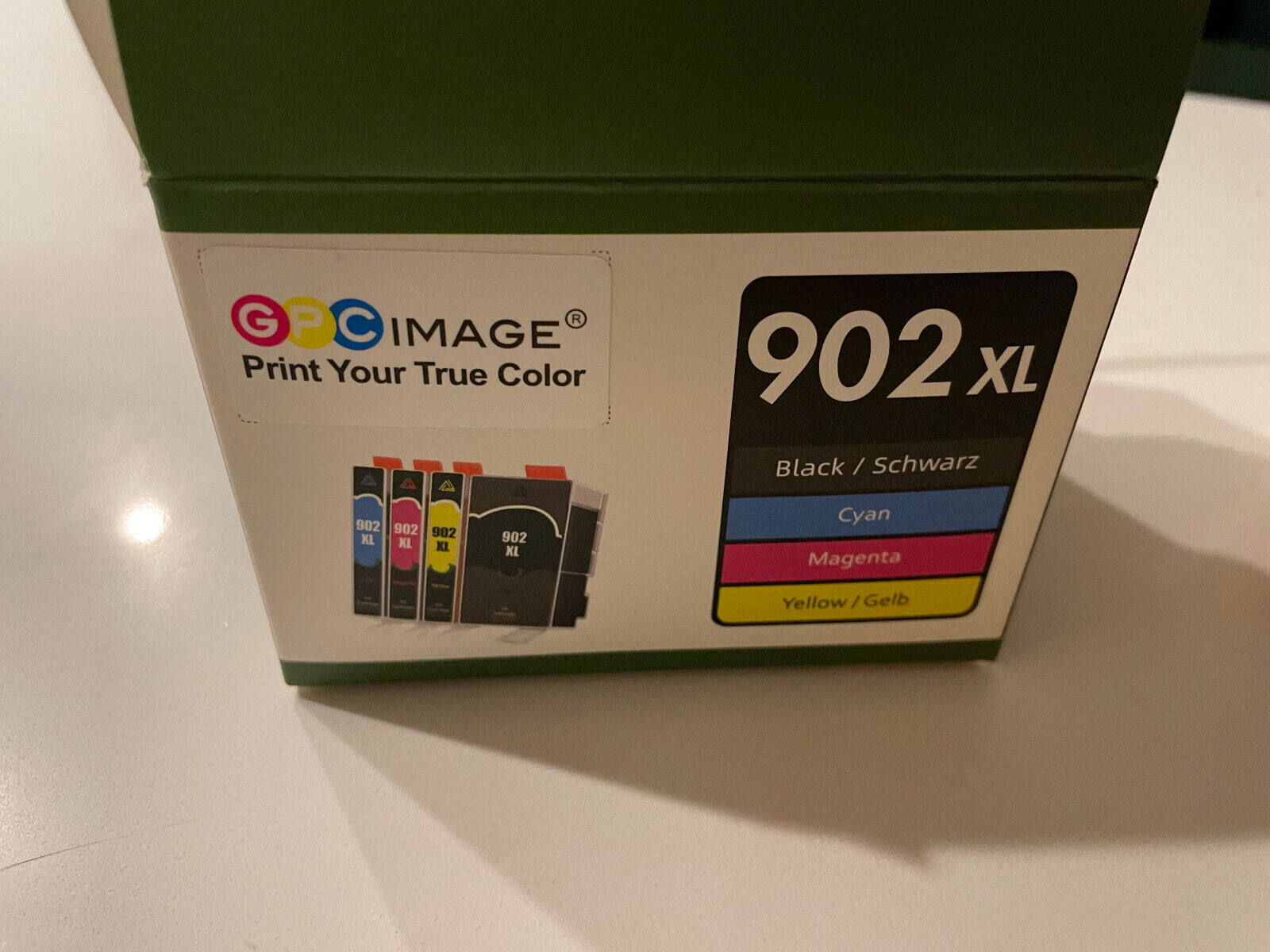4-Pack 902XL Fits HP Three Colors Plus Black in Original Box GPC Image Toner