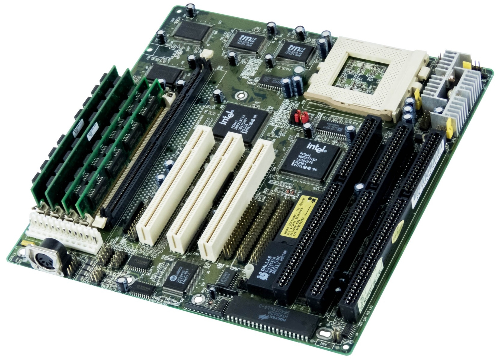 SHUTTLE HOT-555 SOCKET 7 4x SIMM SDRAM 4x ISA 3x PCI with RAM