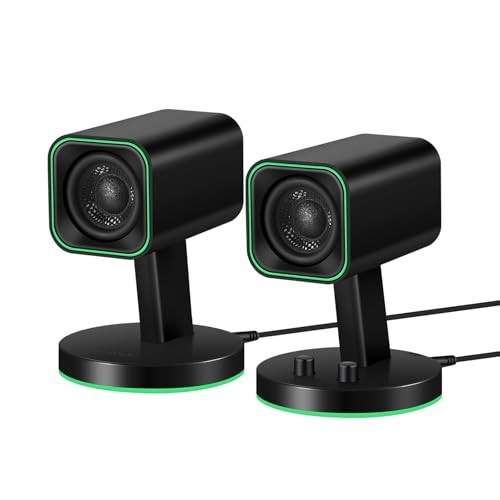 SW202 24W Compact Computer Speakers, DSP 3 Modes 16bit USB DAC Bluetooth 5.2,