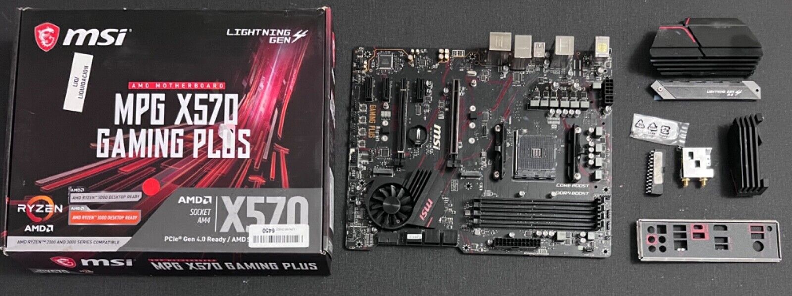 As-is Untested MSI MPG X570 Gaming Plus AMD AM4 ATX Motherboard