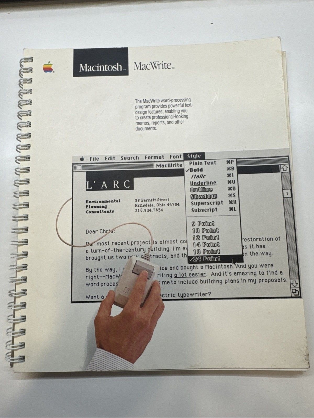 1986 Apple Macintosh MacTerminal User Guide Manual