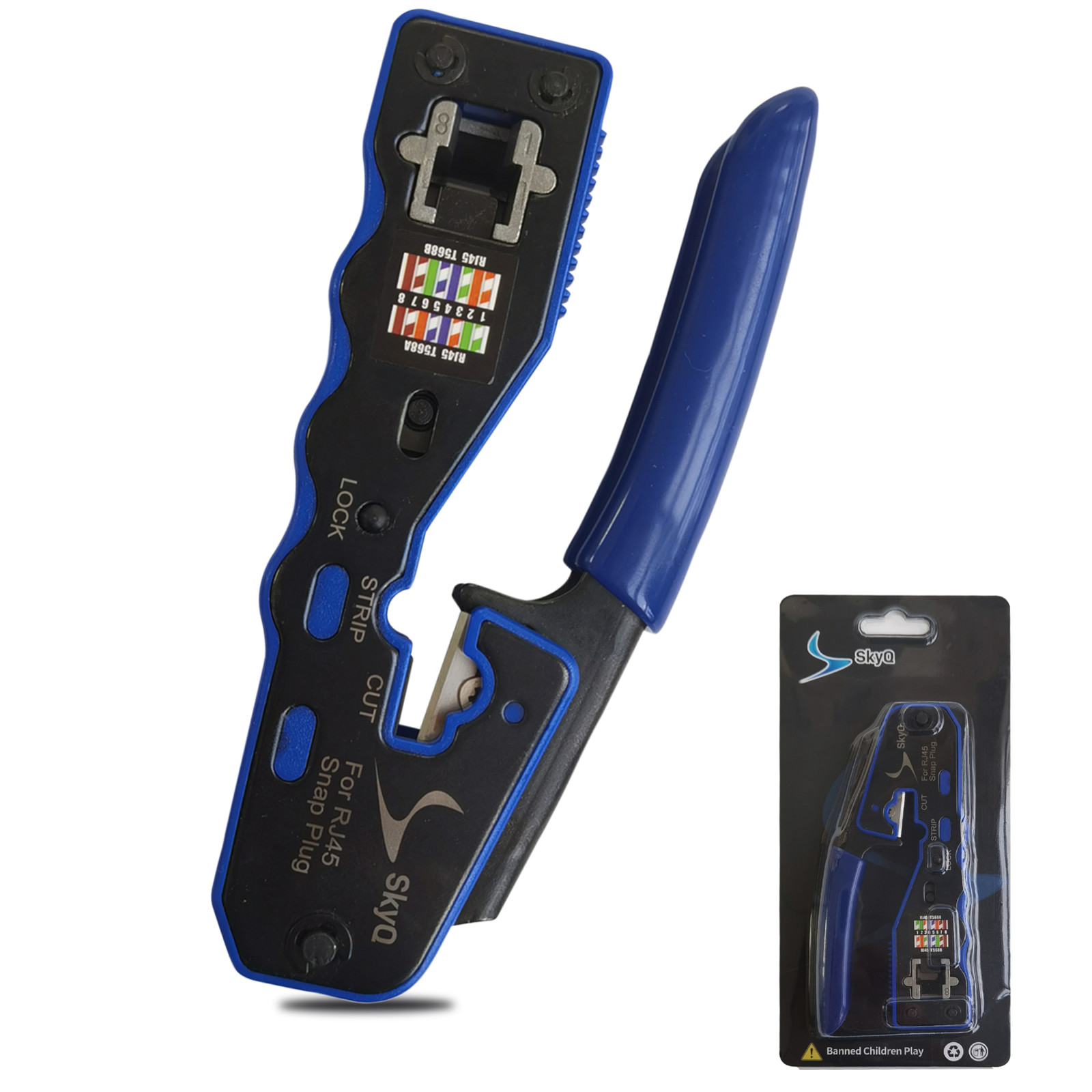 RJ45 Pass Through Crimping Tool for Network Cat6 Cat5-All in One  RJ45 Crimper