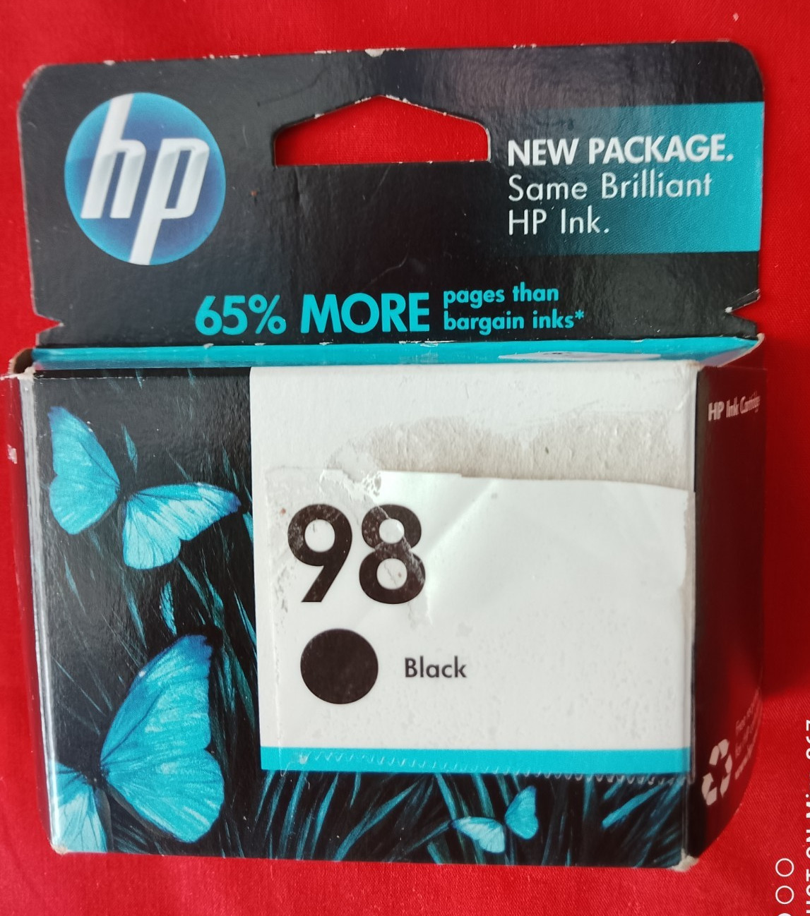 GENUINE HP 98 BLACK INK CARTRIDGE, NEW IN SEALED BOX