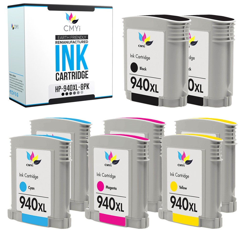 CMYi 8PK 940XL Multipack Ink Cartridges for HP OfficeJet Pro 8000 - A809a A811a