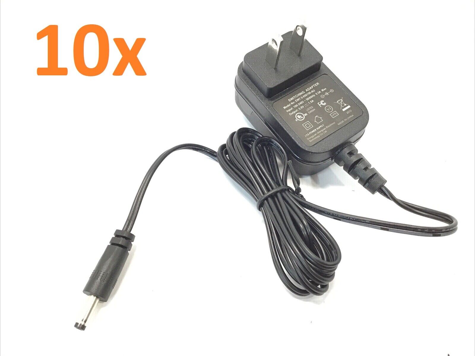 Lot of 10 - 5V 1.5A Switching AC Adapter EW7.5-050100-AU Power Supply Charger