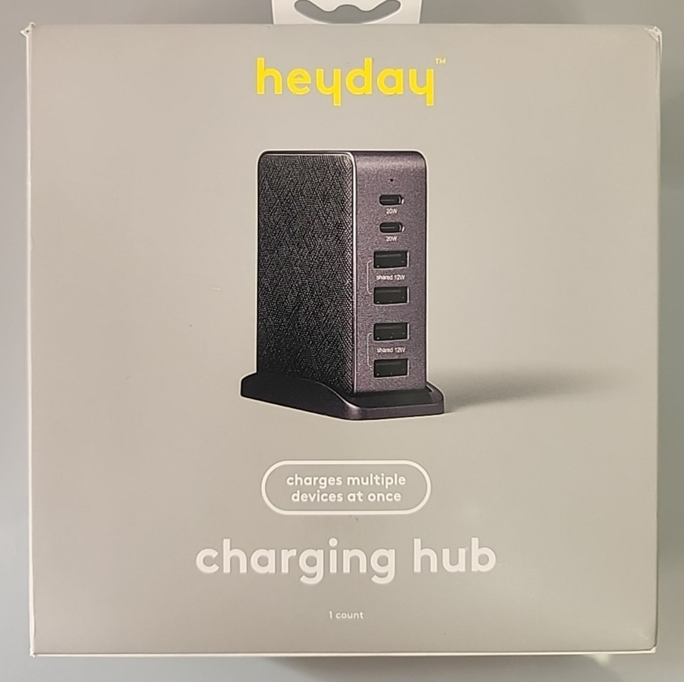 Heyday 5-Port USB Charging Hub Desktop Multi Device Charger Station New Seal