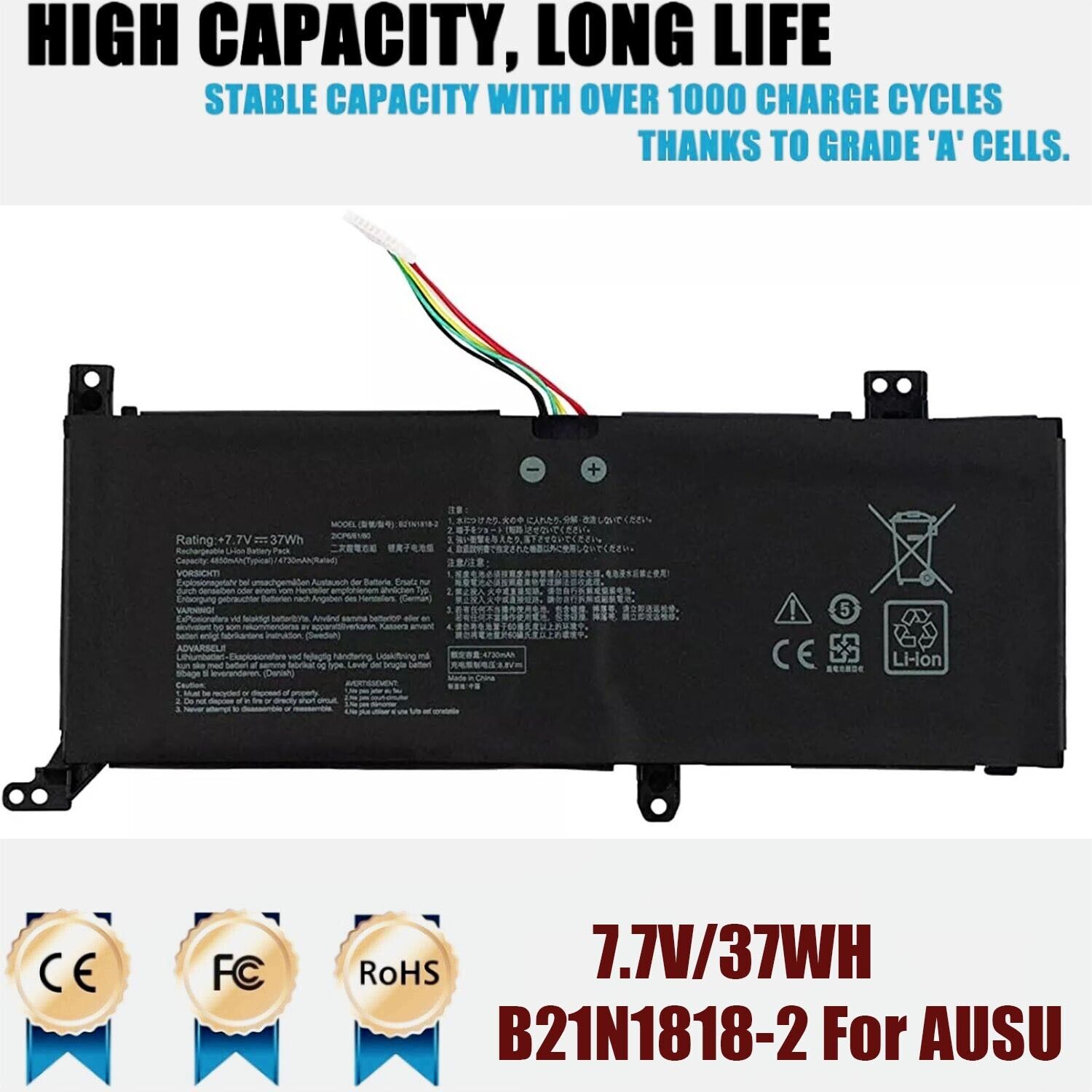 B21N1818-2 C21N1818-2 Battery For Asus VivoBook 14 F412 F412FA A412 X412 R424DA