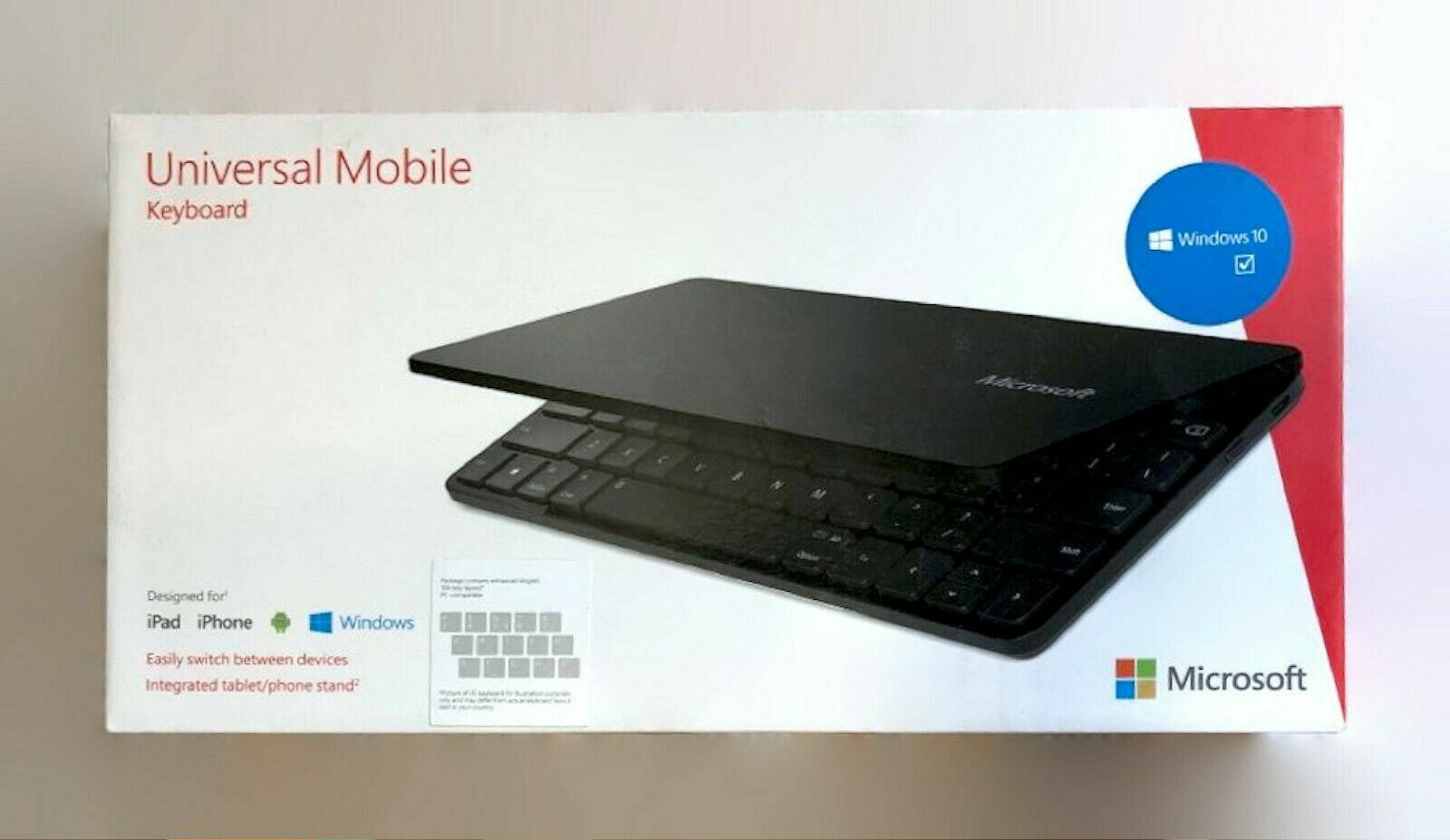 NEW Microsoft Universal Mobile Wired Keyboard for iPad iPhone Android Windows 10