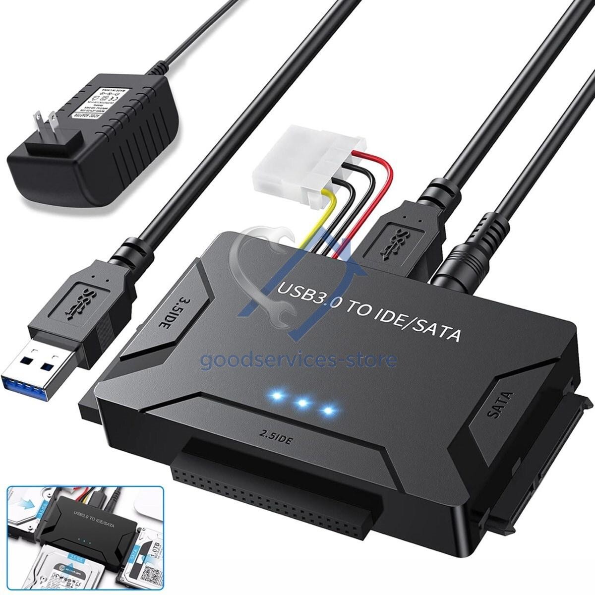 USB 3.0 To IDE/SATA Converter Adapter Kit For 2.5"/3.5" SATA/IDE/SSD Hard Drive