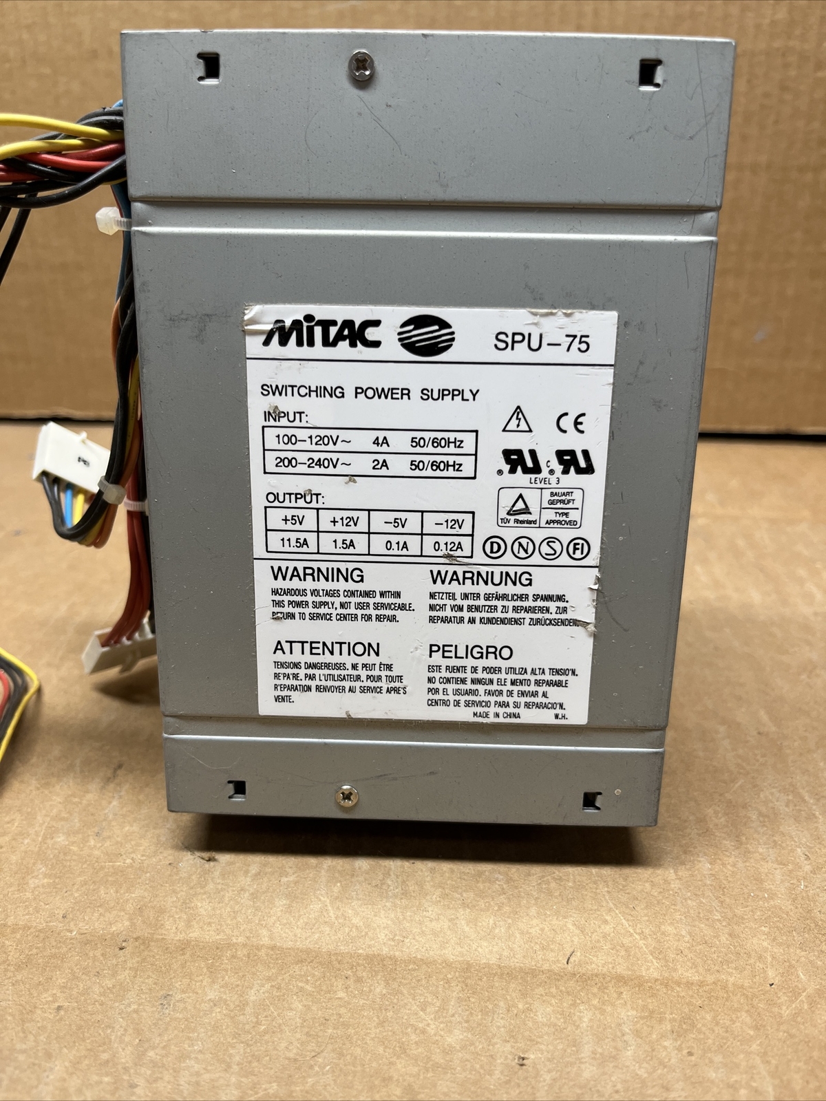 MITAC SPU-75 75W Switching Power Supply- COMPAQ 304231-001 1 Year Warranty Teste
