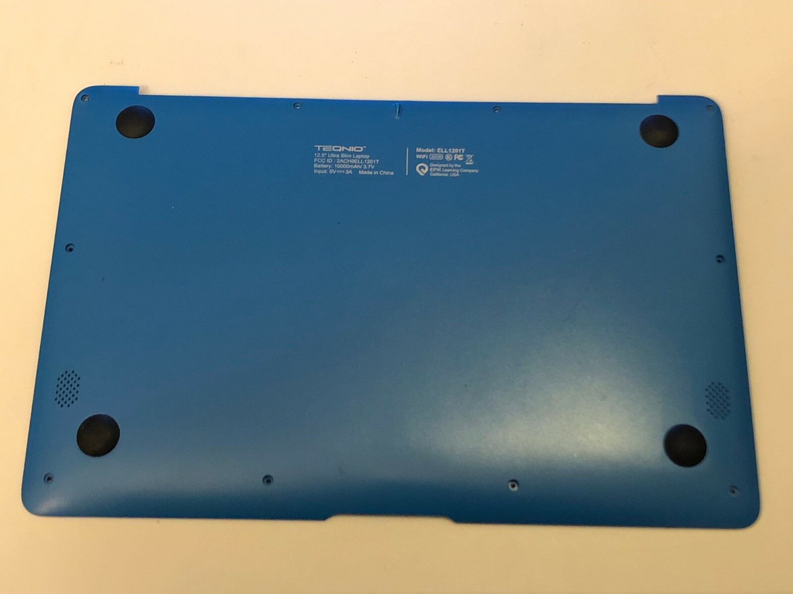 Teqnio ELL1201T Ultra Slim 12.5" Laptop Bottom Base Case 