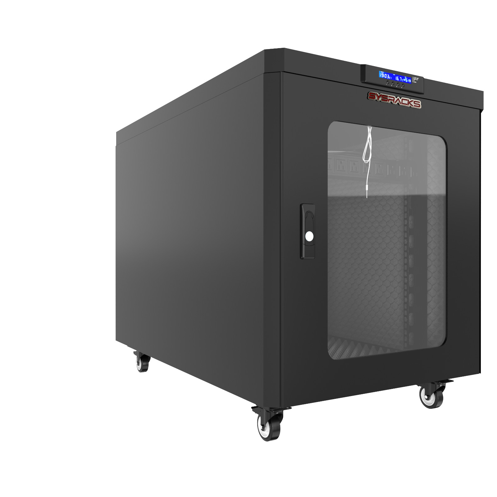 Sysracks 12U 35 Inch Depth Silent Soundproof Quiet Acoustic Server Rack Cabinet 