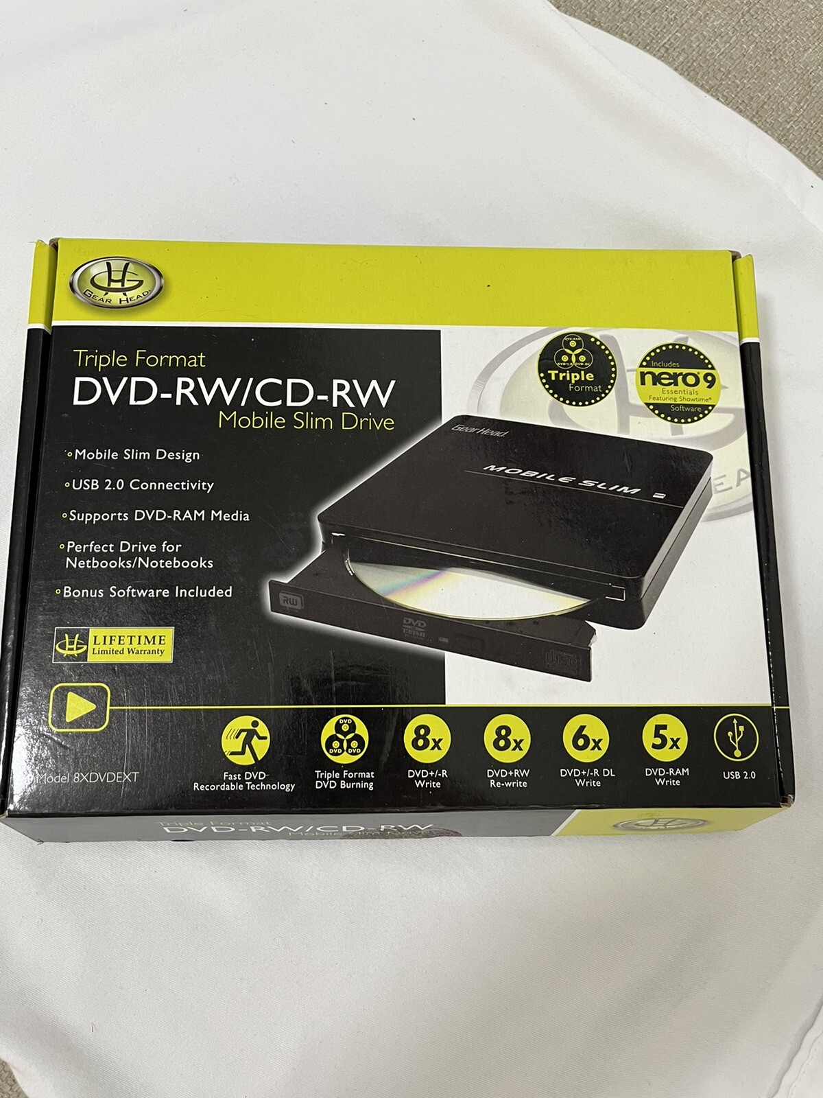Gear Head 8X DVD Mobile Slim Drive