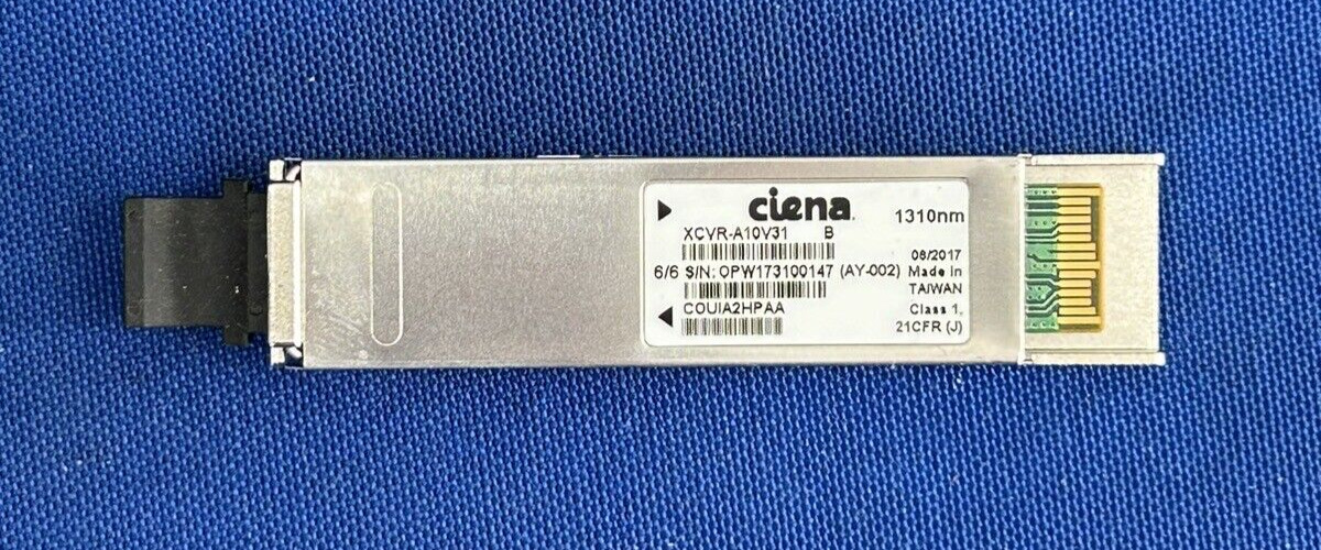 Ciena XCVR-A10V31 B 10GBE 10KM 1310NM Transceiver