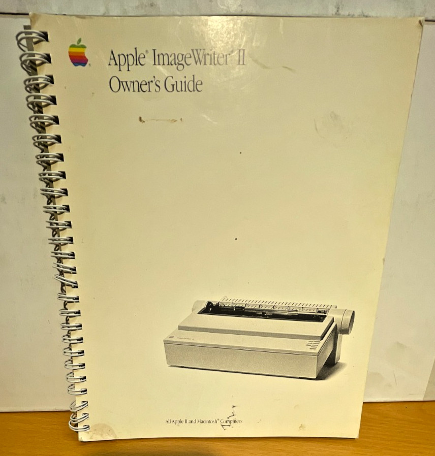 1988 Apple ImageWriter II Owner's Guide Manual 030-0423-A