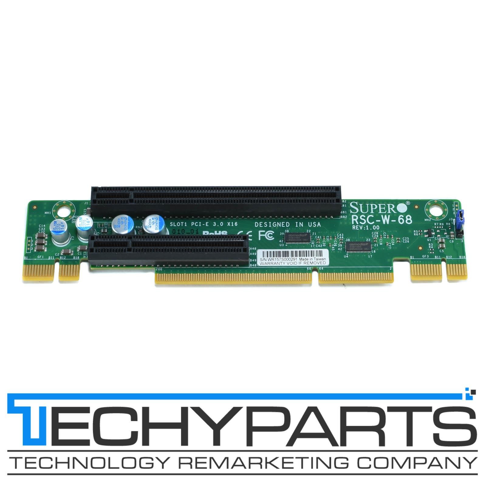 Supermicro RSC-W-68 1U LHS WIO w/ 2x PCIe x8 slot & PCIe x16 slot Riser Card