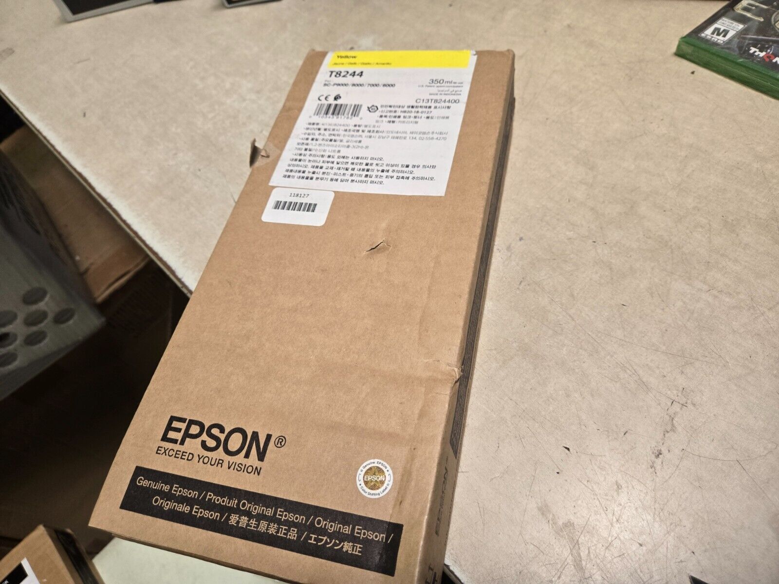 Epson Yellow Ink T8244 Genuine 350ML SC-P8000 7000 6000 Dated: 2024